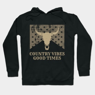 Country vibes, good times Retro Vintage Country Music Hoodie